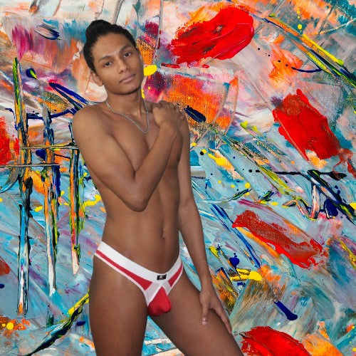 Fierce Two Tone Thong - UNIQUELY MALE